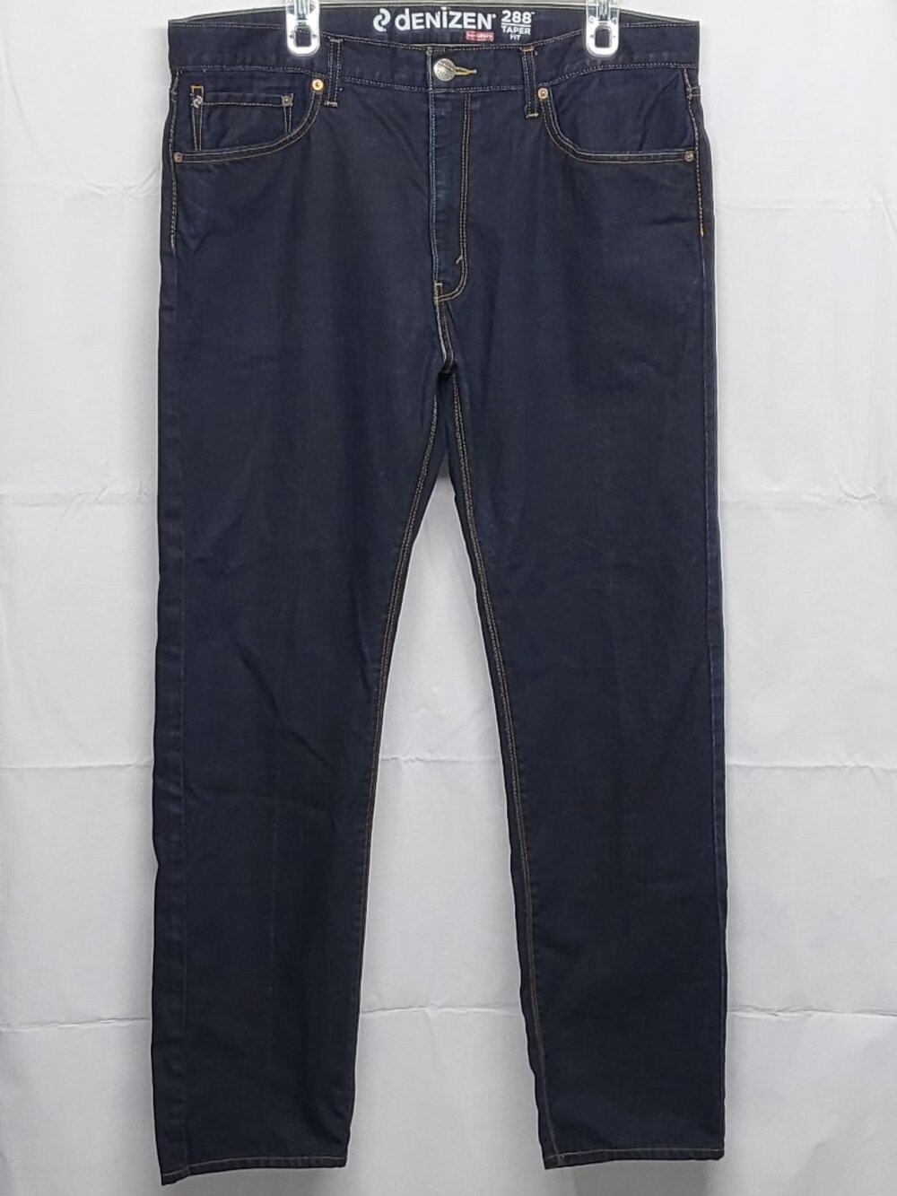 Denizen By Levis 288 Jeans Mens 38 X 32 Taper Fit Dark Wash Denim Pants Cotton
